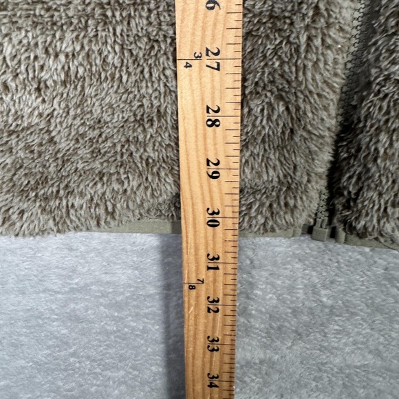 LL Bean Jacket Mens 2XL Tall Gray Sherpa Fleece Full Zip Hi Pile Shoulder Elbow - Picture 7 of 9